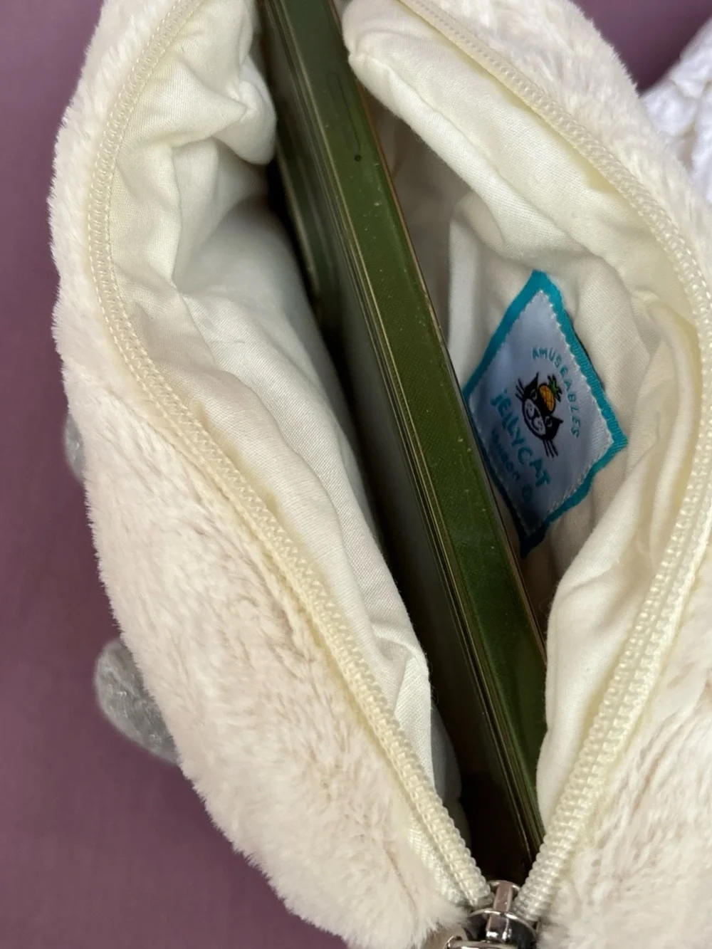 RETIRED Jellycat Amuseables CREAM HEART Bag Authentic US seller NWT crossbody